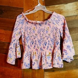 Candie's Smocked Crop Top